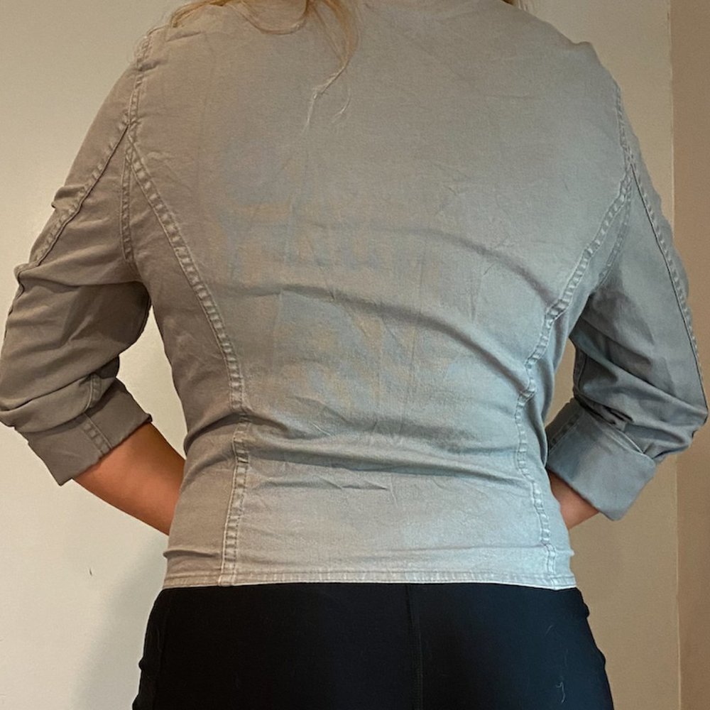 button down denim jacket - Picture 3 of 4